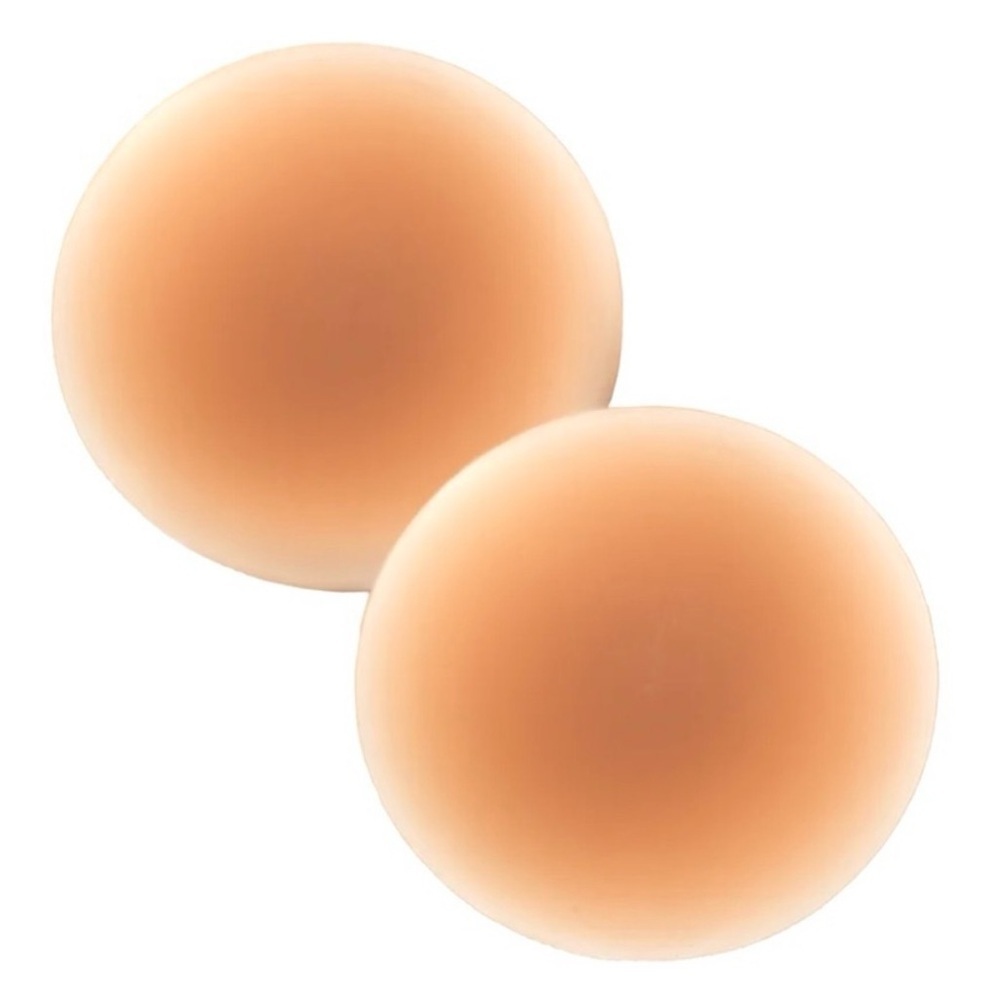 PACK OF 2 Seamless Nude Silicone Reusable Nipple Covers (Caramel Brown)